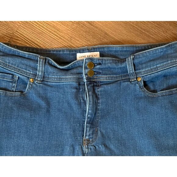 Lane Bryant Tummy Tech Denim Capri Jeans  Size 20 39” Waist #110 - Picture 2 of 6